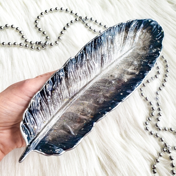 Feather Trinket Dish, Jewelry Holder, Gift - Picture 2 of 12